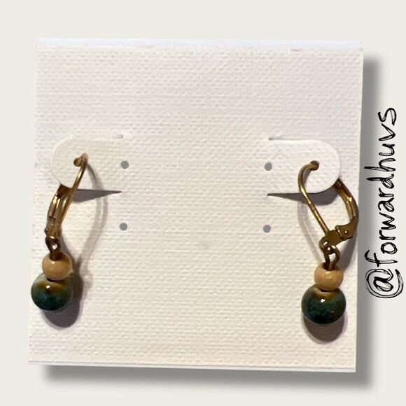 Bundle Sale 3 for $15 | Hand Crafted Mixed Media Bead Earrings on Latch-back Hoo - Picture 1 of 6